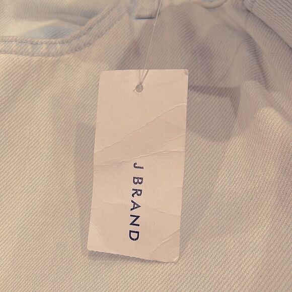 NWT J Brand Liza Mid-rise Crop Coulotte Light Wash Denim Jeans Frayed Hems Sz 28 - Picture 11 of 13